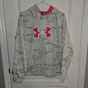 Under Armour Women's Large Gray and Red Hoodie